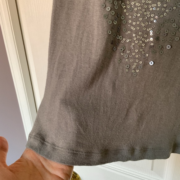 Apt 9 Gray Tank Top with Silver Sequins - Picture 5 of 9
